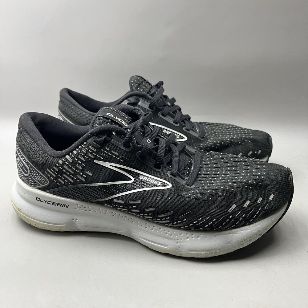 Brooks Glycerin 20 Running Shoes Women Size 9.5 D Black Mesh Comfort Sneakers